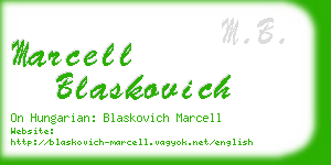 marcell blaskovich business card